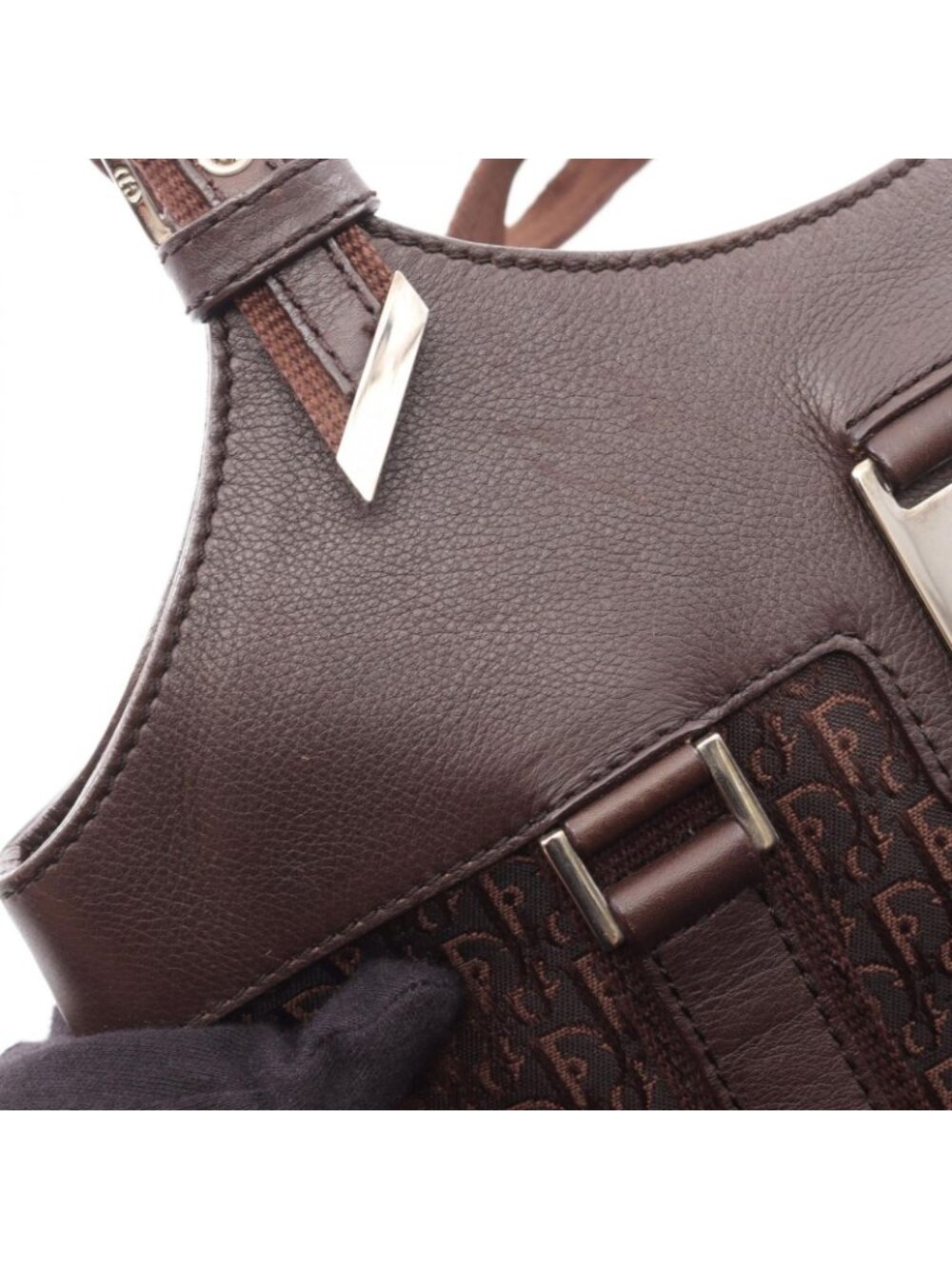 Dior Dio Tote tosnine Tobta Brown Canvas Leather - Picture 12 of 12